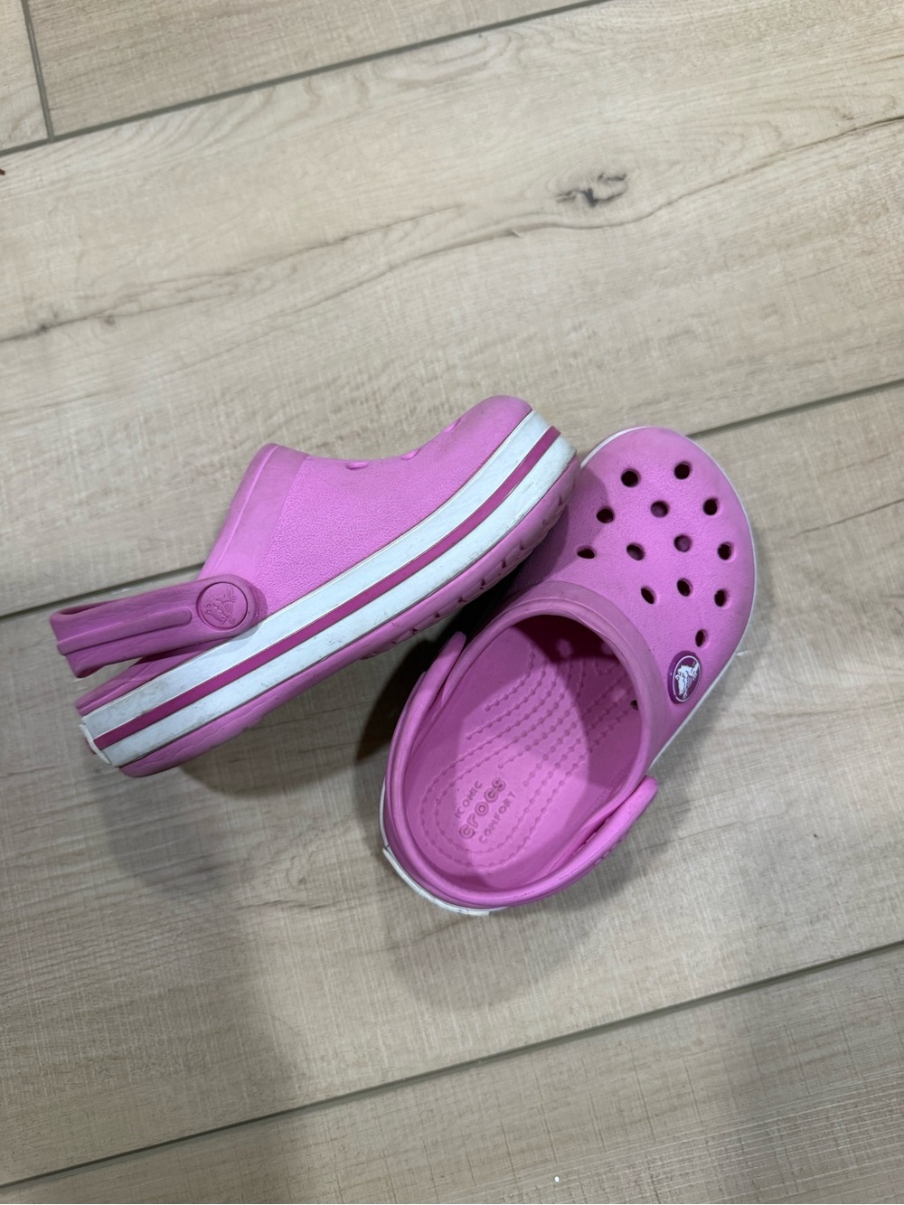 Crocs Kids Toddler Girls Slip On with Strap Clog Pink C8